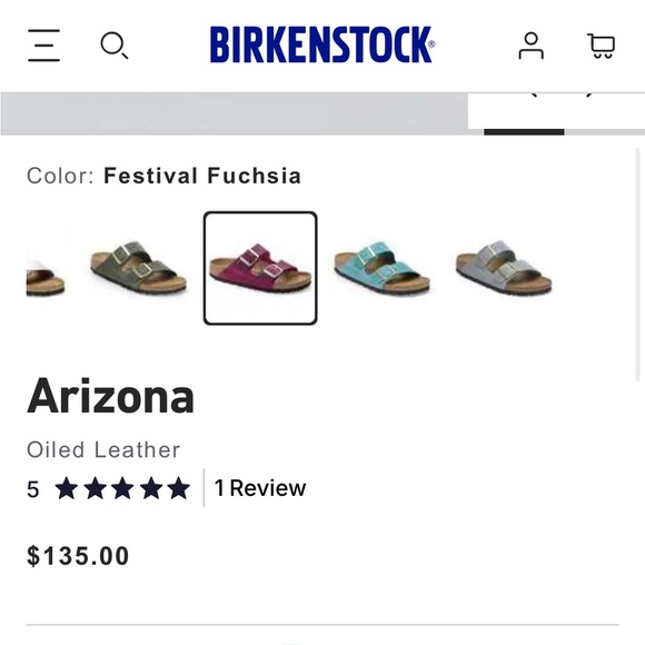 Birkenstock Arizona BS Oiled Leather in Color
Festival Fuchsia EU 39 NWT Sample - Picture 8 of 16
